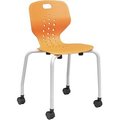 Paragon Furniture 18I 4 Leg Emoji Chair, Casters EMOJI-4L18C-Z-Z